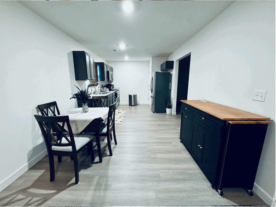 Kitchen and dining area