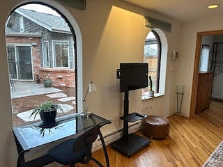 North facing windows and main home in background