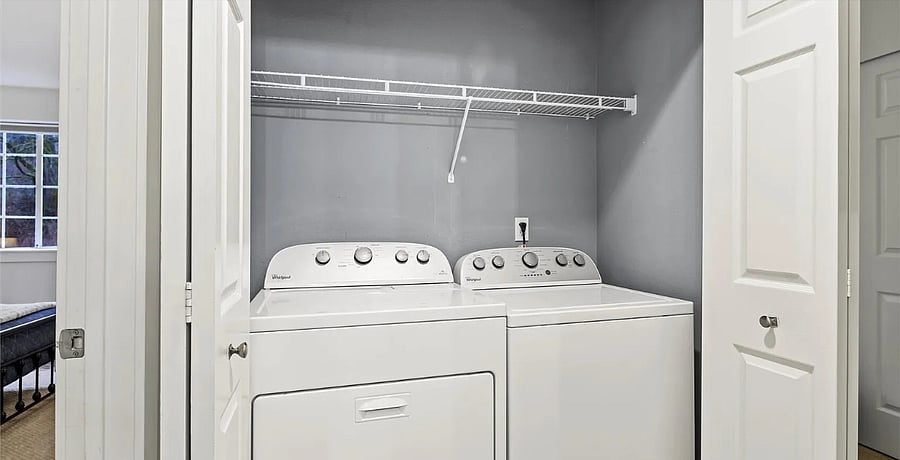Full size washer and dryer in the unit. New water heater.