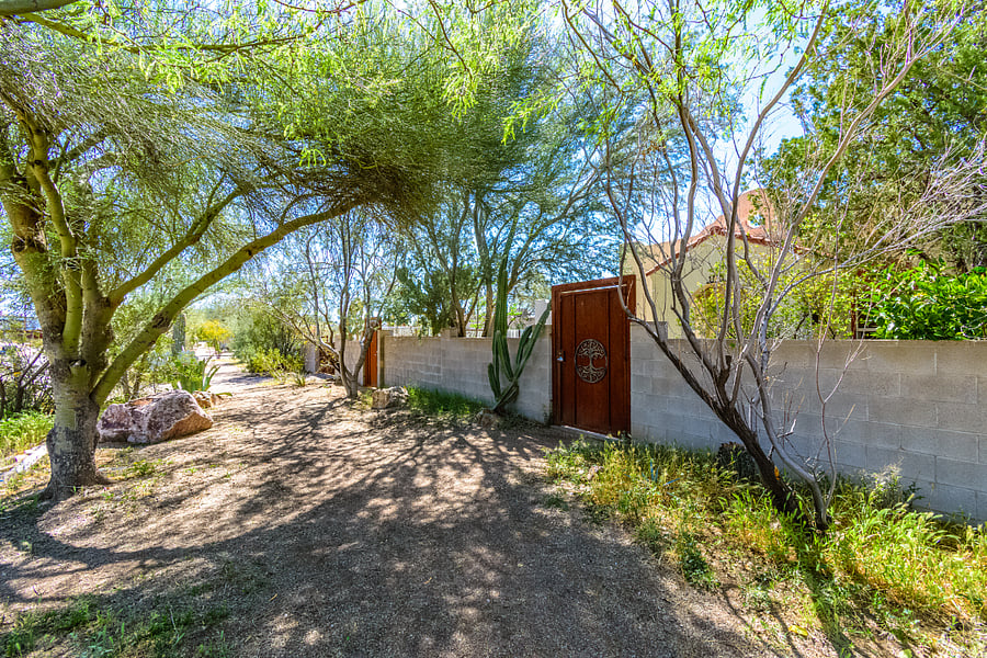 Gate entry to the property