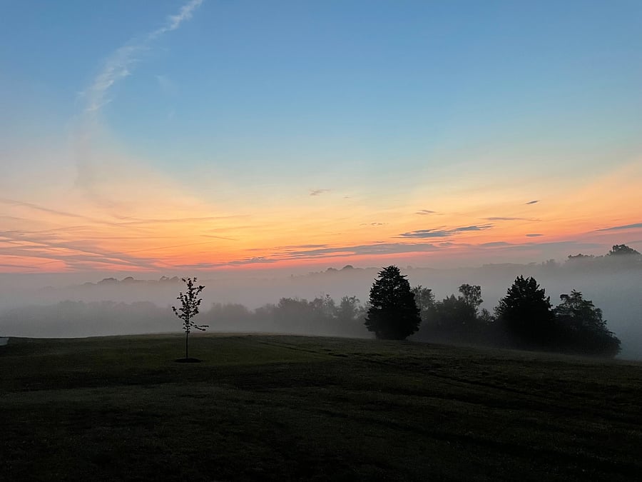 View from the Front Porch at Sunrise