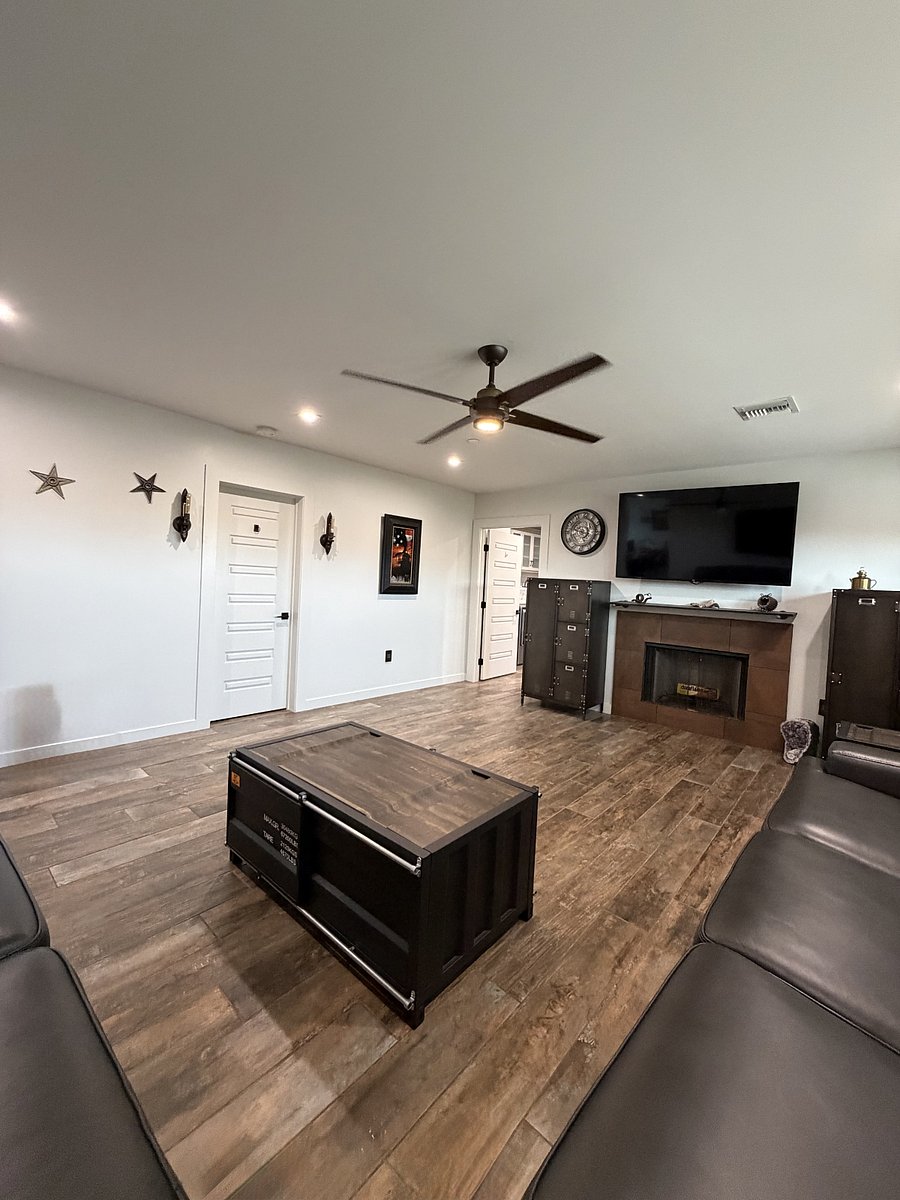 Family Room TV Number 1 and Fireplace