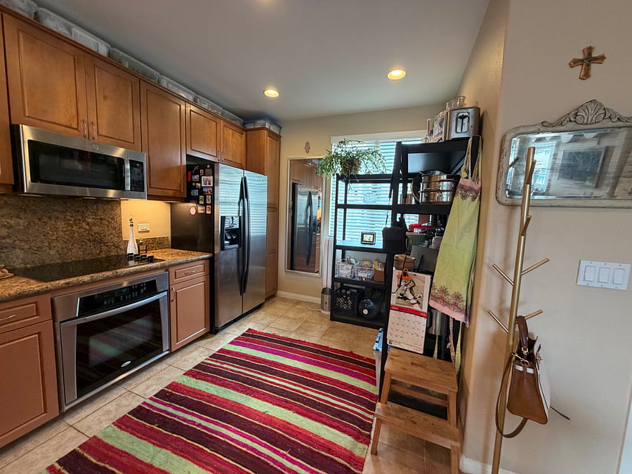 kitchen fully stocked.
