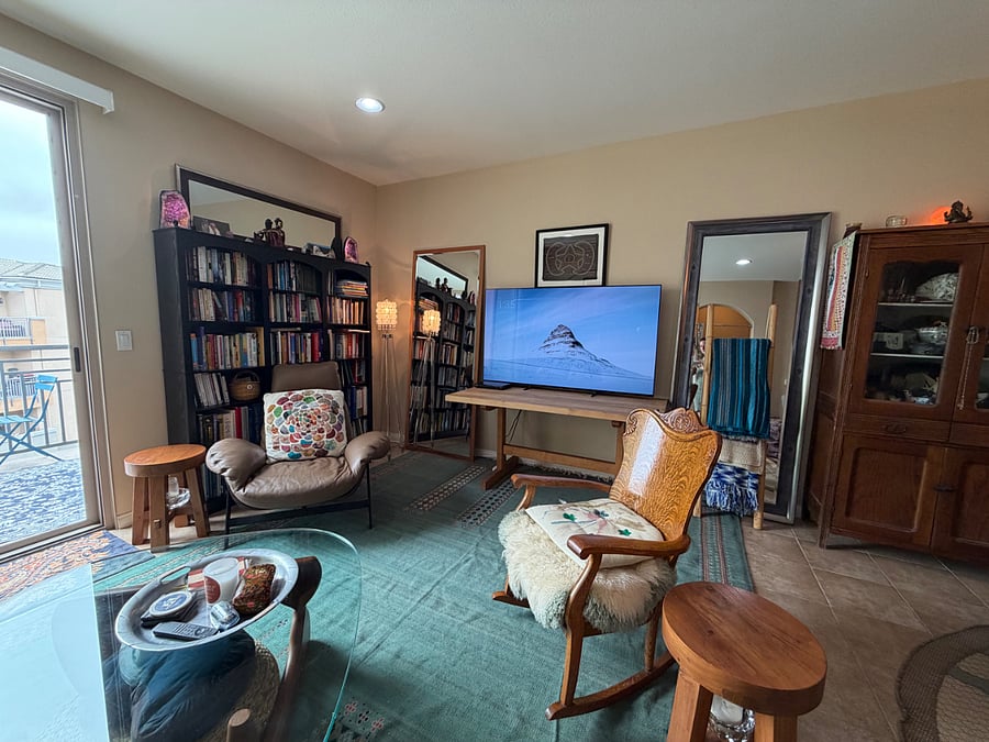 living room, I often keep TV on to living decor.