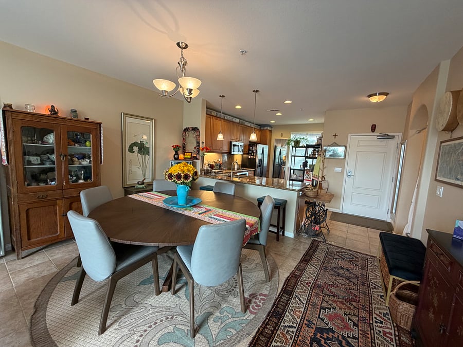 dining area and kitchen