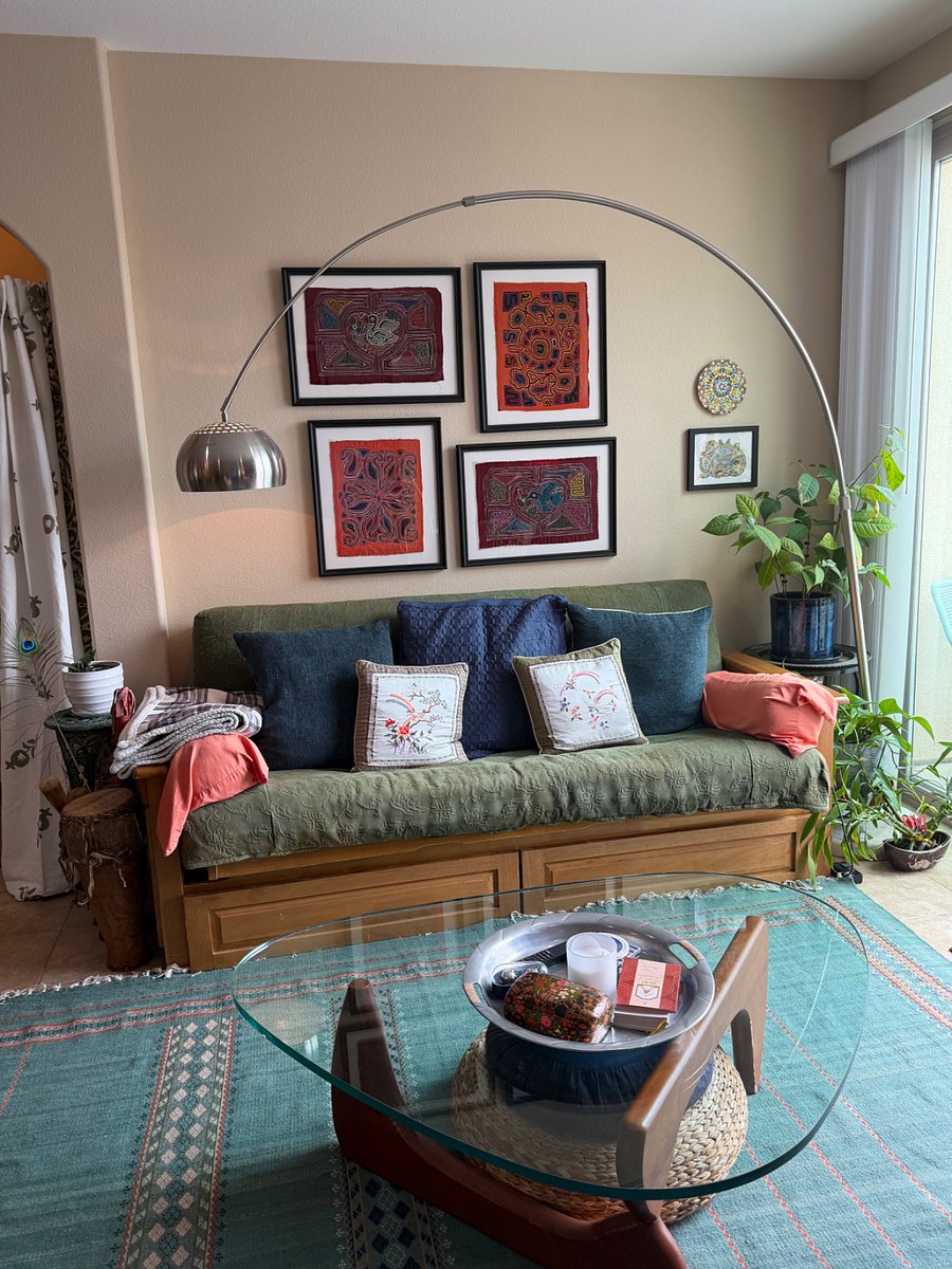 couch with extra light.