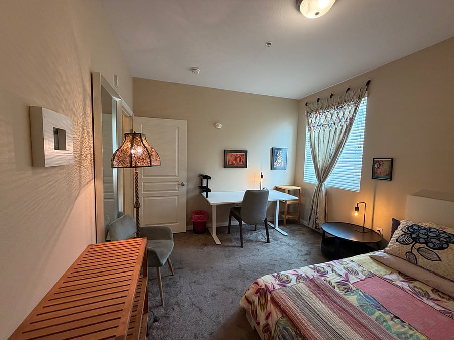 staning in walk in closet entrance looking at your master suite