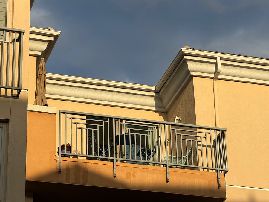 the private 3rd floor balcony that is part of the condo.