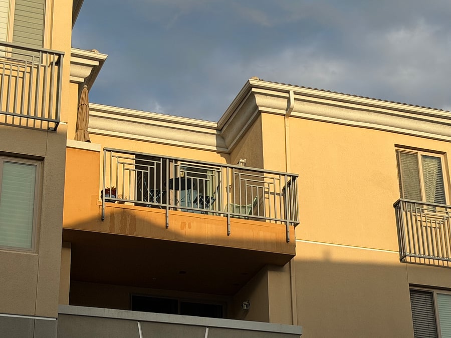 the private 3rd floor balcony that is part of the condo.