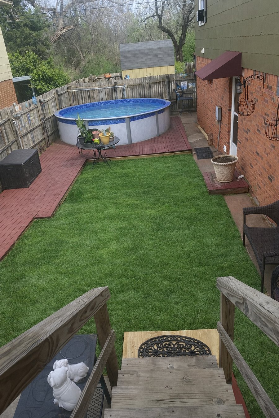 backyard with shared swimming pool