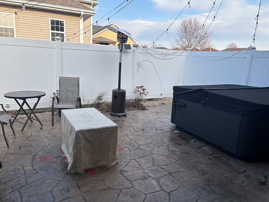 Hot tub area