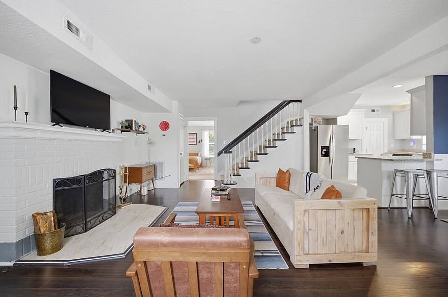 A view from the other side. Everything is clean, modern, and ready for you to move in.