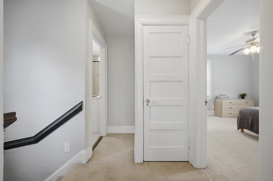 An airy transition between rooms that makes the whole floor feel connected and bright.