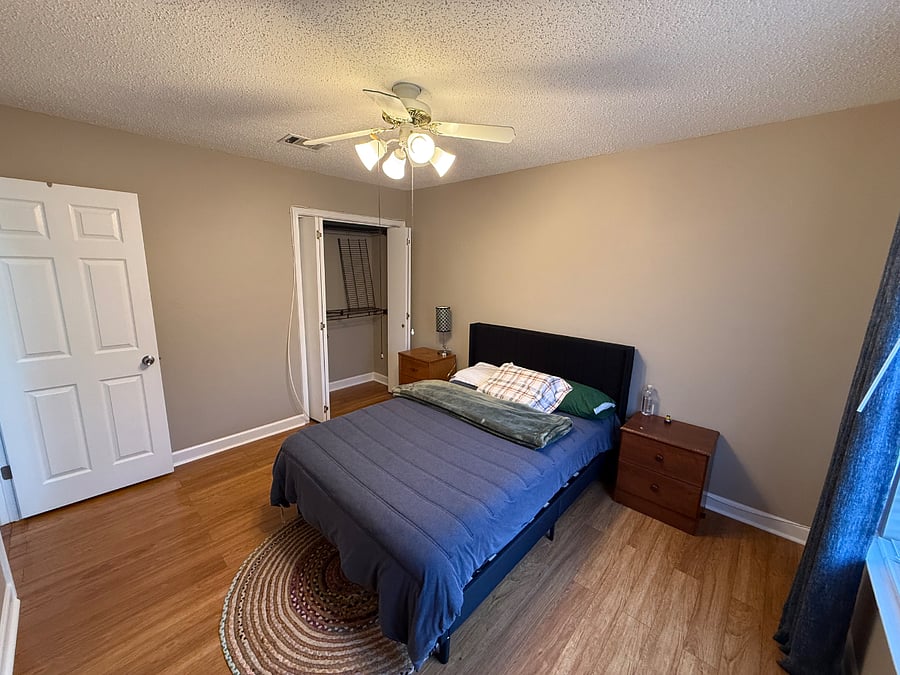 Built-in closet in extra bedroom