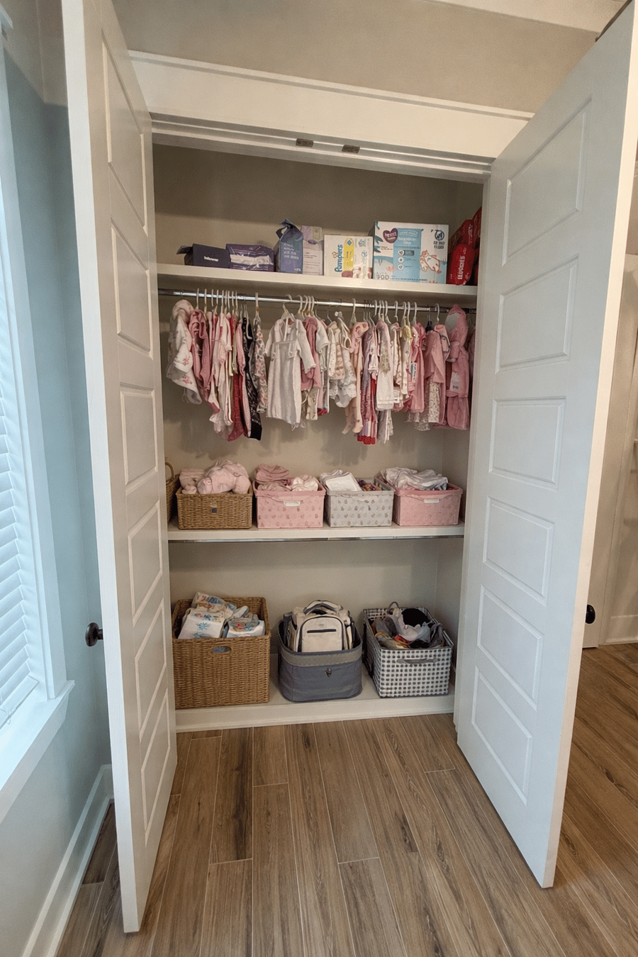 Guest bedroom closet (door open)