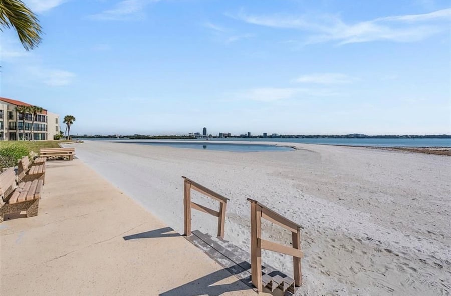Private beach
