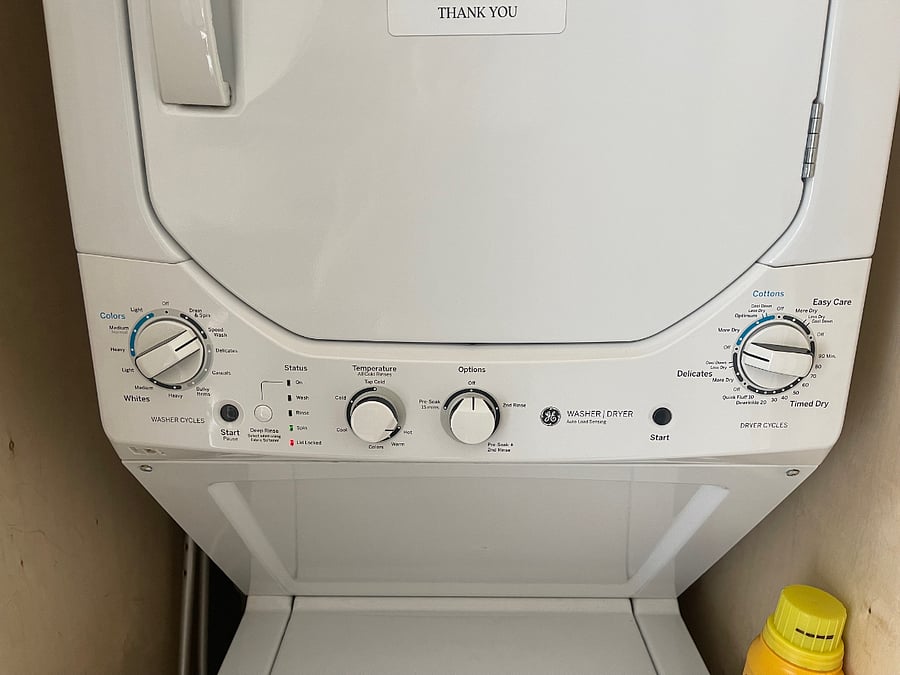Free laundry!  Please do not use fabric softener or dryer sheets.  Those are bad for you, your skin and the machines!