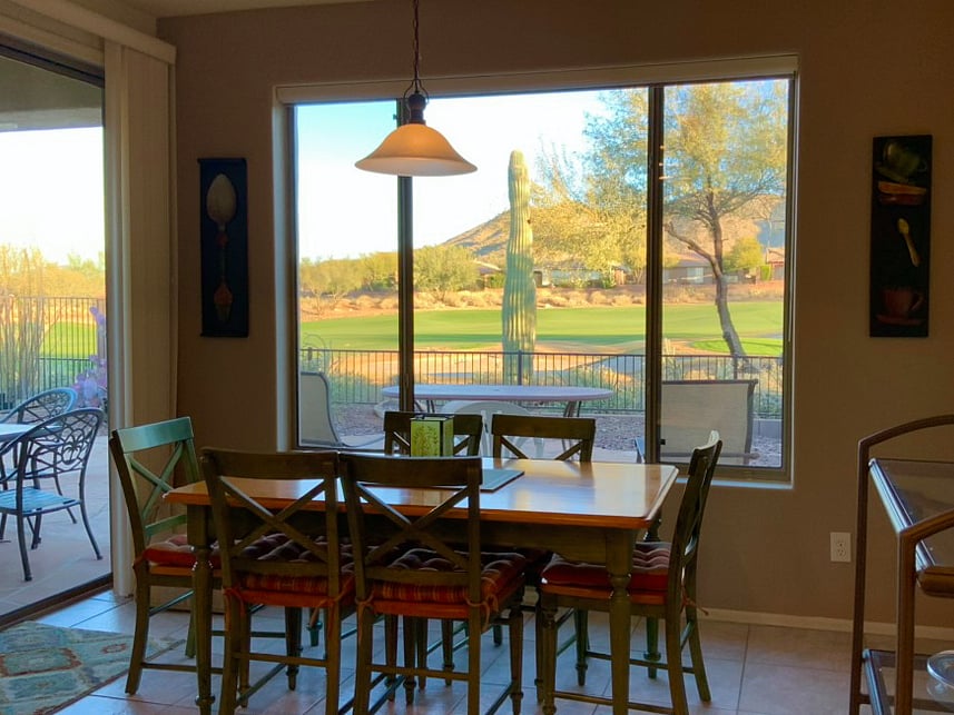 Kitchen table with view