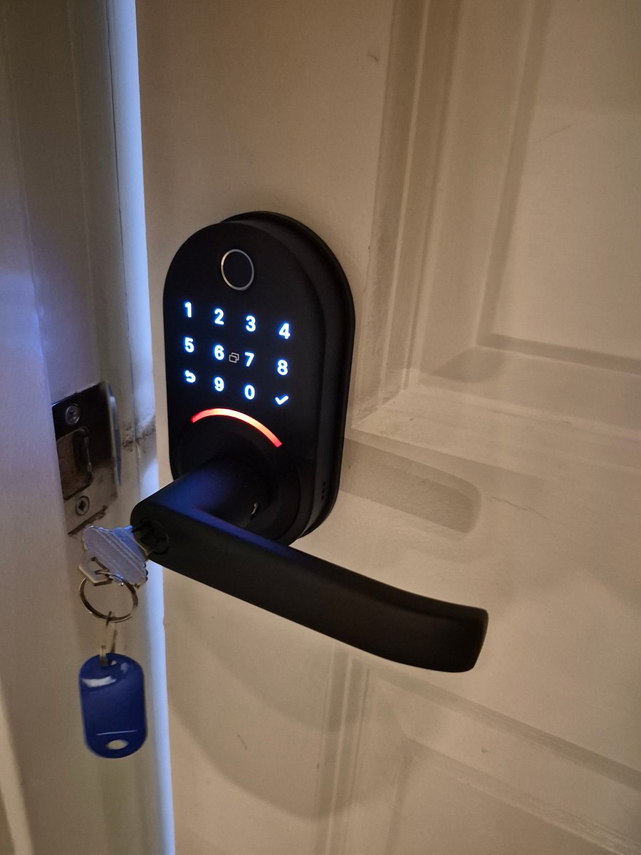 each room is equipped with fingerprint locking knobs
