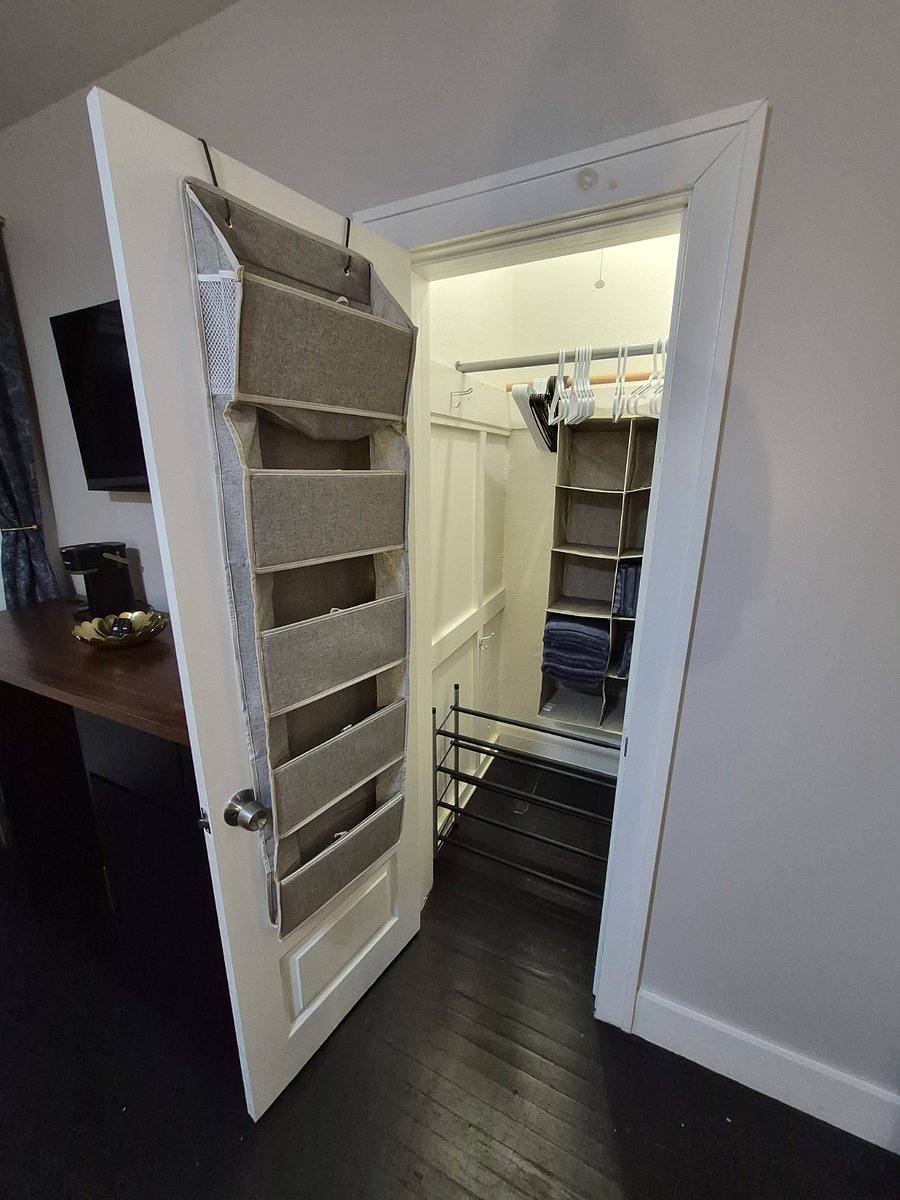 storage boxes in closet