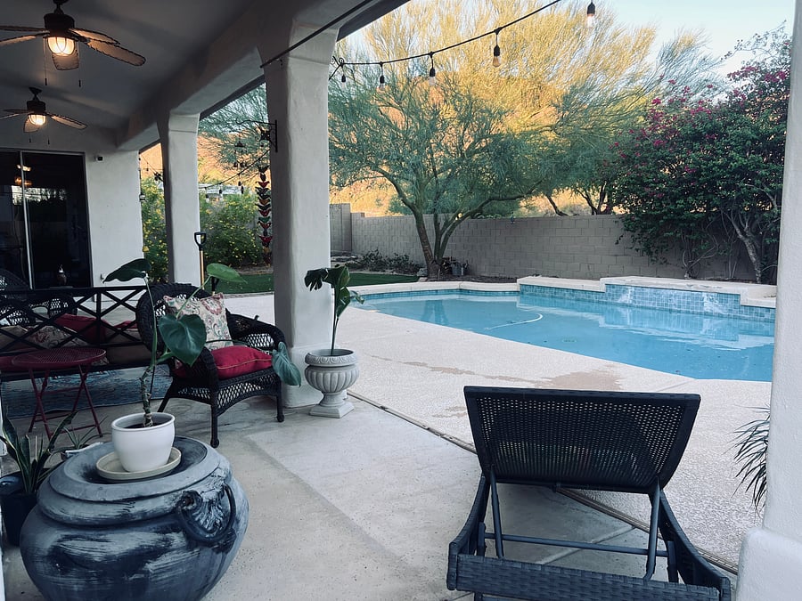 Separate Patio and entrance to space.