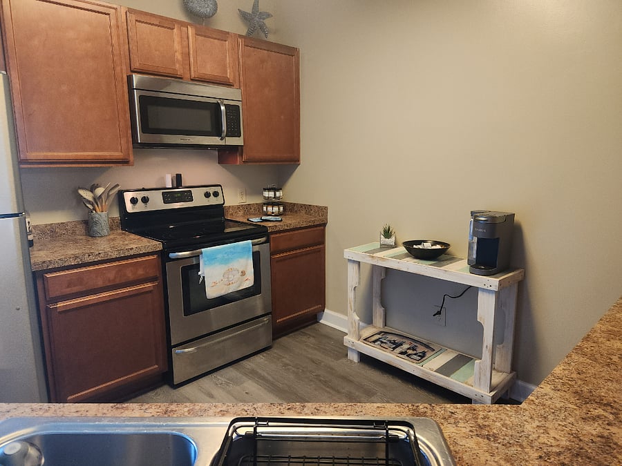 Kitchen coffee station - Full brewer also available.