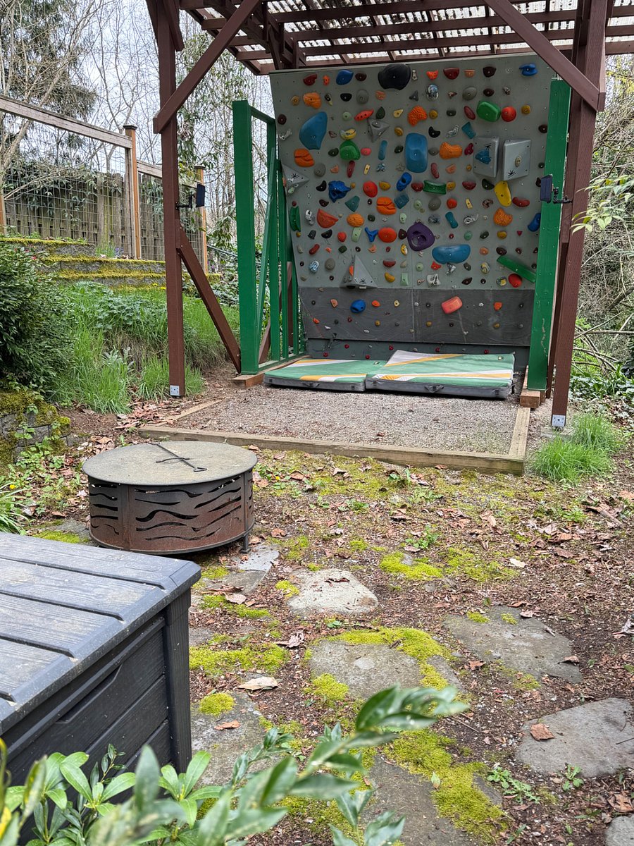 Climbing wall.