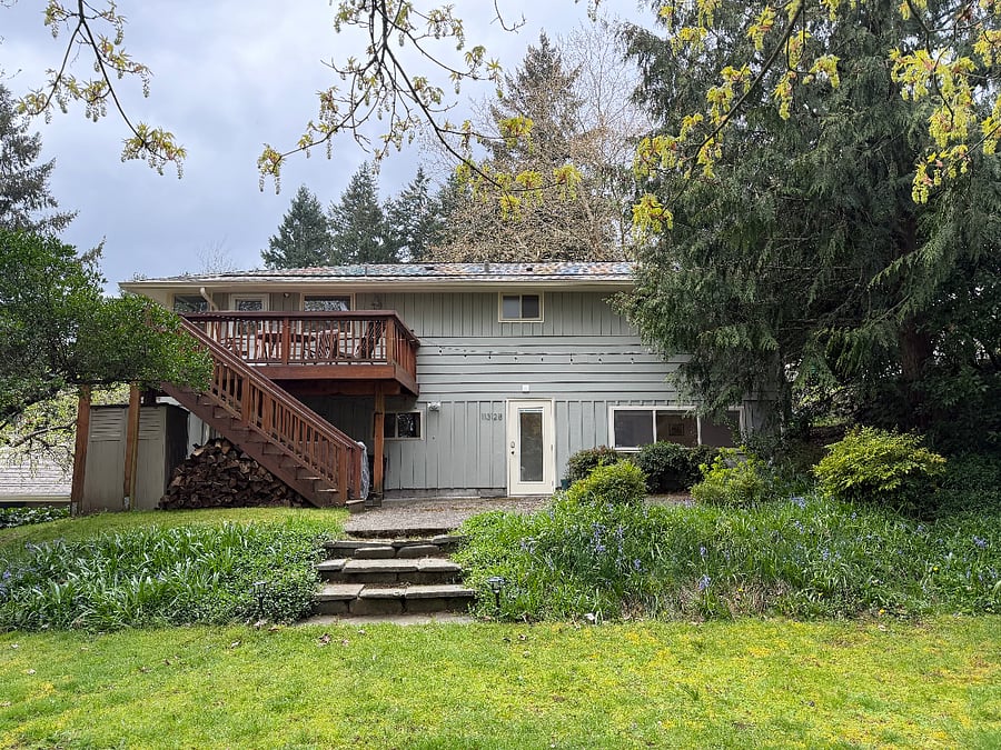 View from backyard, to suite entrance.