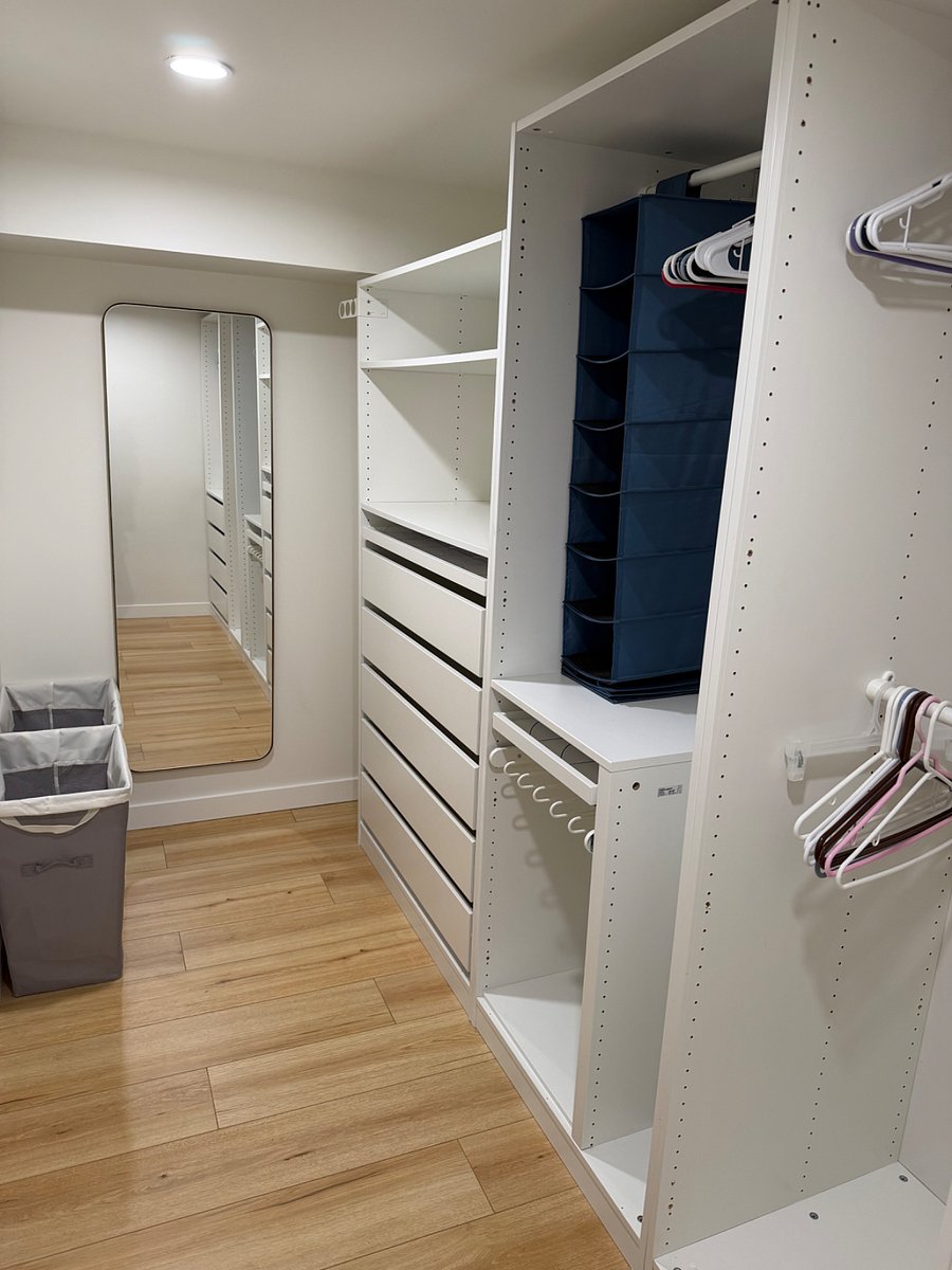 Walk-in closet.
