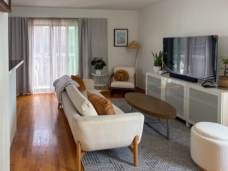 Living area with plenty of natural lighting