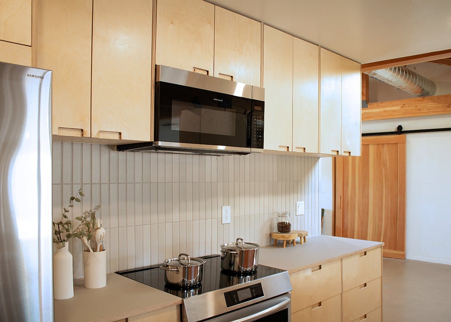 Clean, modern kitchen with everything you need to cook and gather