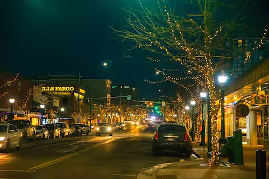 Downtown Coeur D' Alene night life.