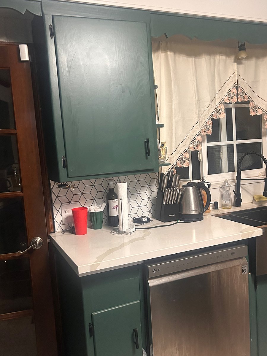 Extra counter space near sink
