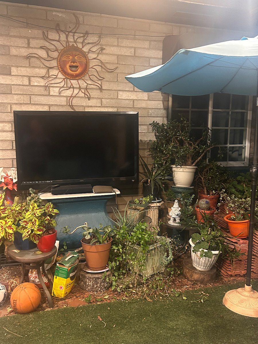 Outdoor TV under patio