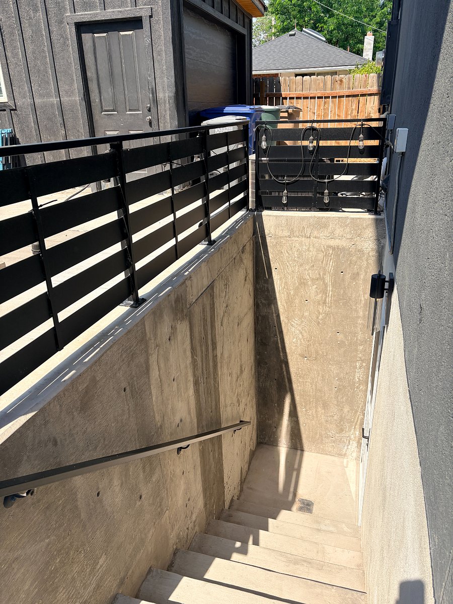 Stairwell to apartment entry door