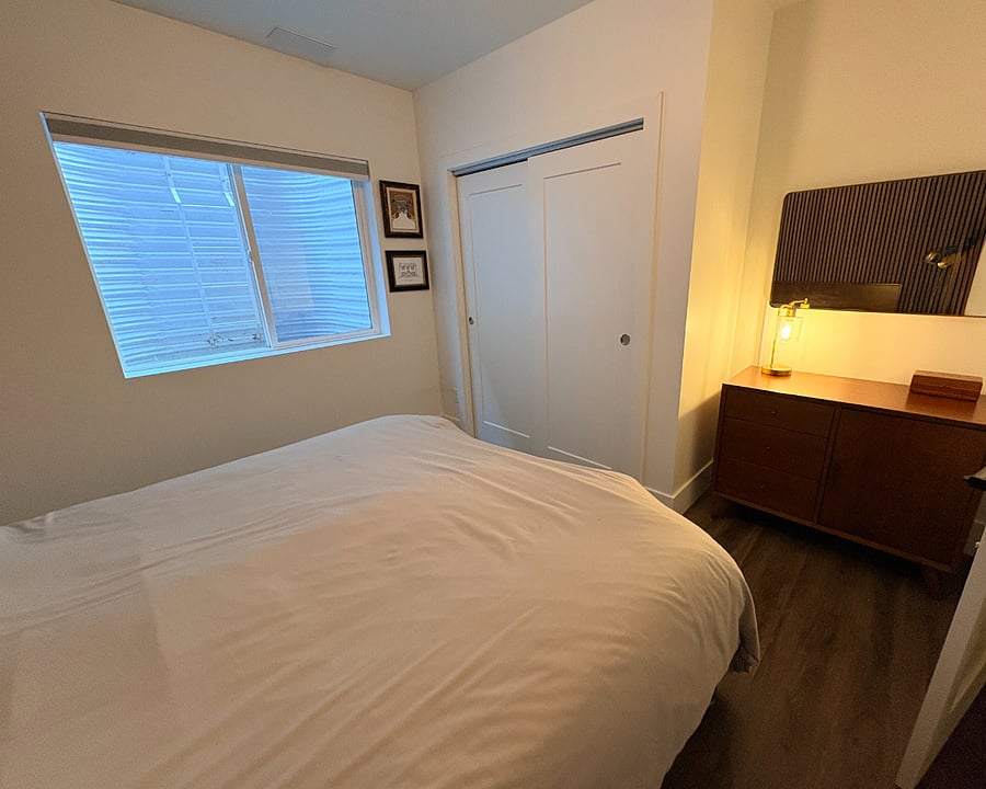 Bedroom closet, dresser
