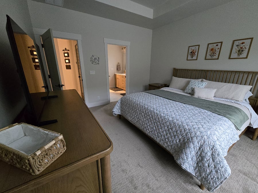 The master bedroom is connected to a private ensuite, providing a comfortable and convenient space for all your personal needs.