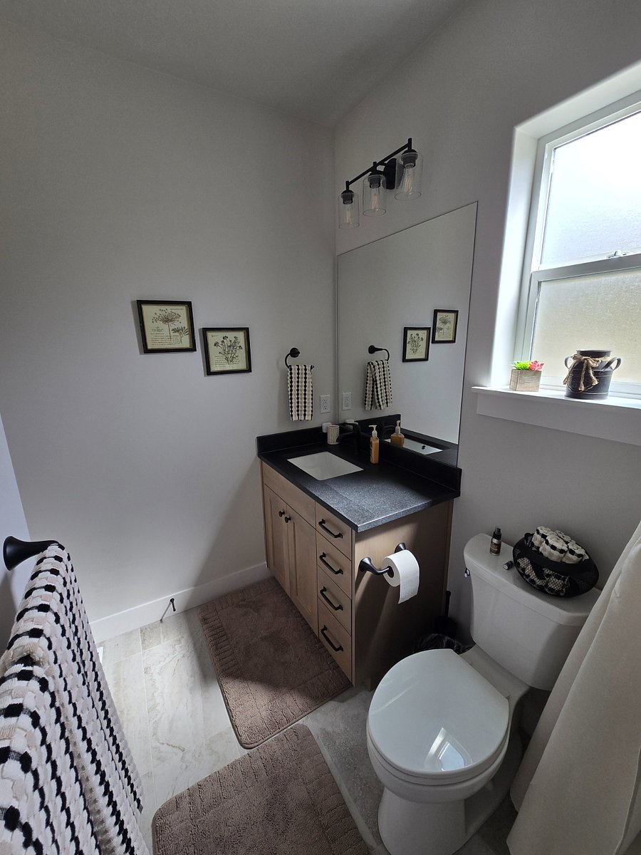 Ample vanity space with numerous drawers, providing plenty of room to accommodate your personal items and keep everything organized to suit your individual needs..