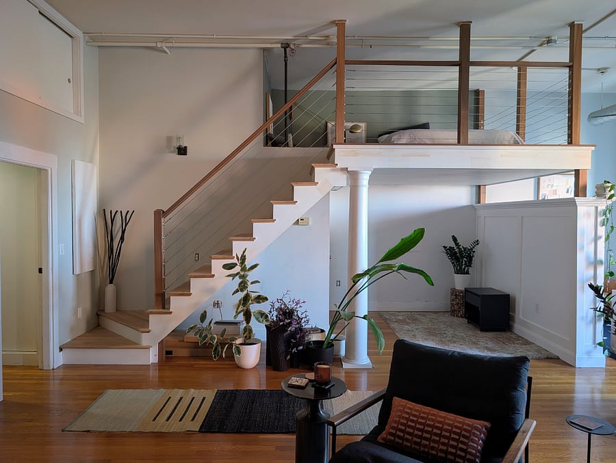 Flexible space to use under loft. 