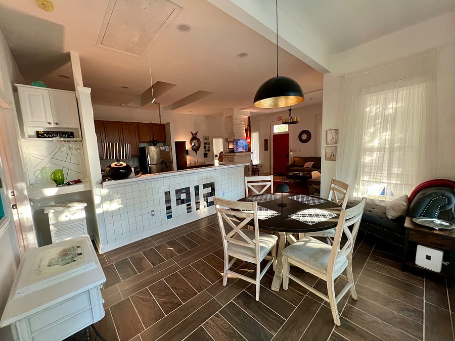 Dining area, view from the back door