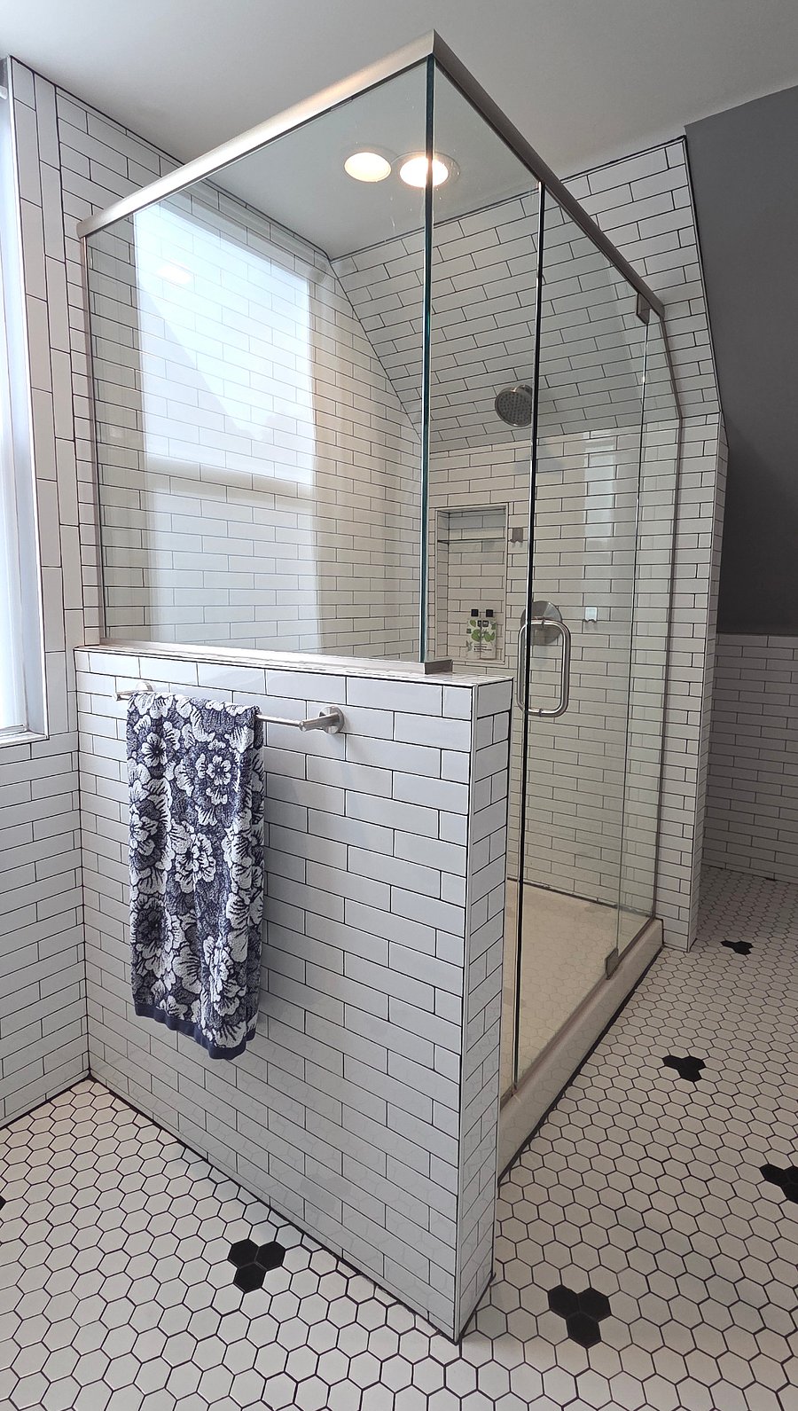 huge walk-in shower