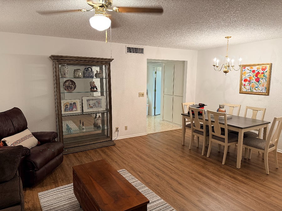 Front living room and dining area