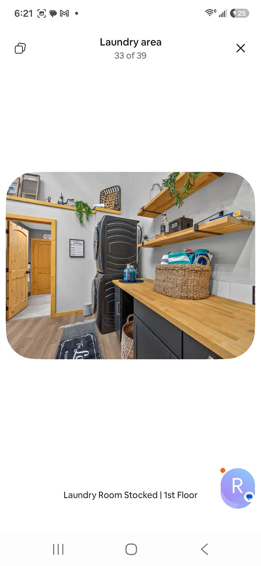 Washer dryer next to the bathroom. Across from the pantry