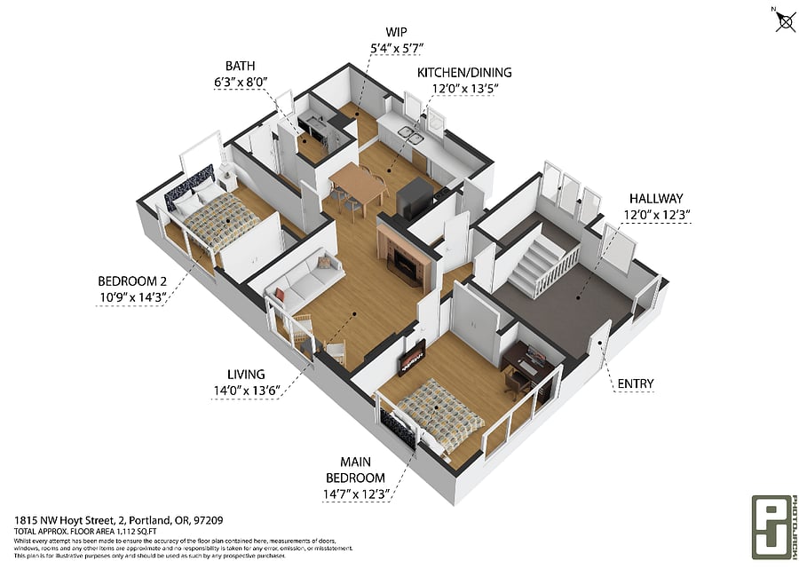 Volumetric photo of apartment without ceiling.