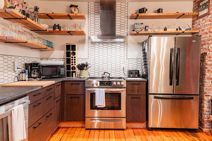Kitchen - is expansive having everything that you could want and lots of counter space and room to work. High ceilings, wood floors, and stainless steel appliances.