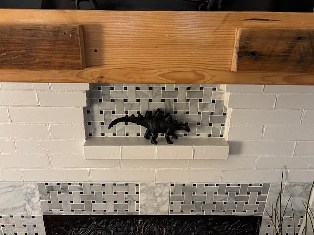Fireplace detail.
