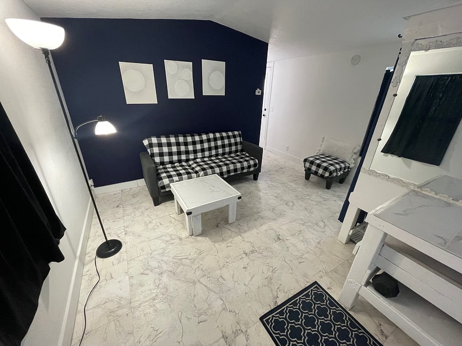 Livingroom Area. Bring your own entertainment devices. Wi Fi Available
