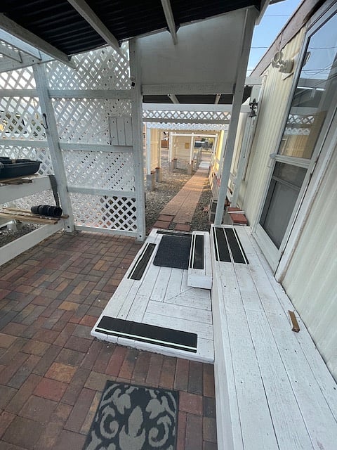 Shady Front Porch and Walkway
