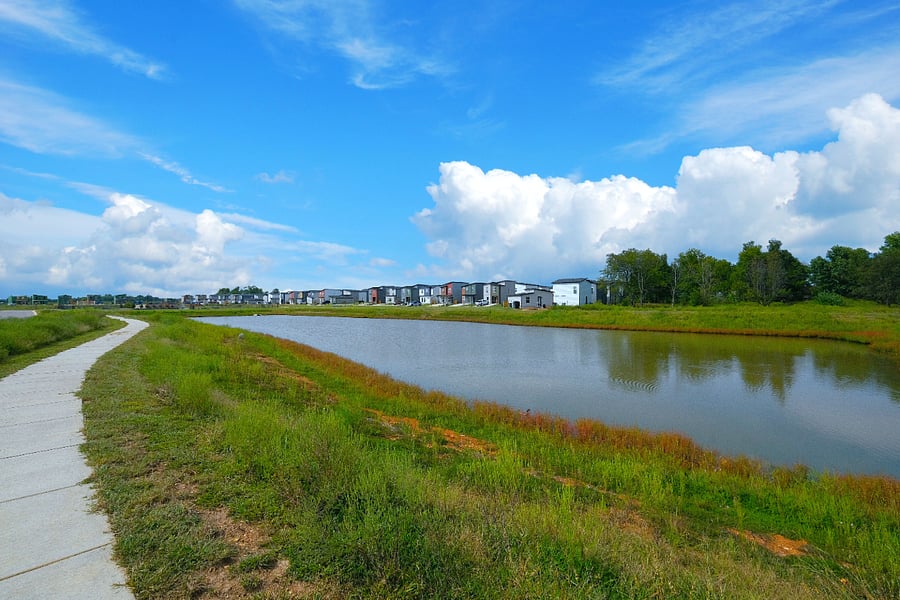 Pond and walking trails