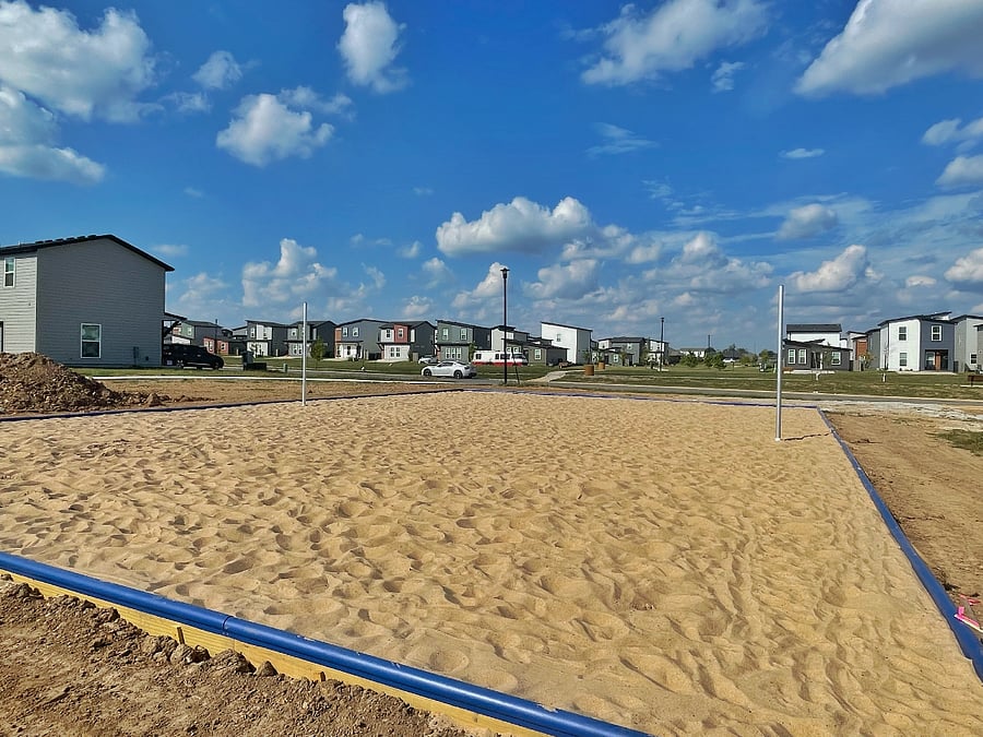 Community volleyball court
